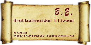 Brettschneider Elizeus névjegykártya